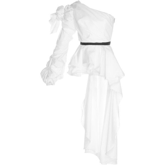 🎉HOST PICK TWICE🎉 NWT JOHANNA ORTIZ One-Shoulder Asymmetrical Top Sz M/US 6 - Picture 4 of 14